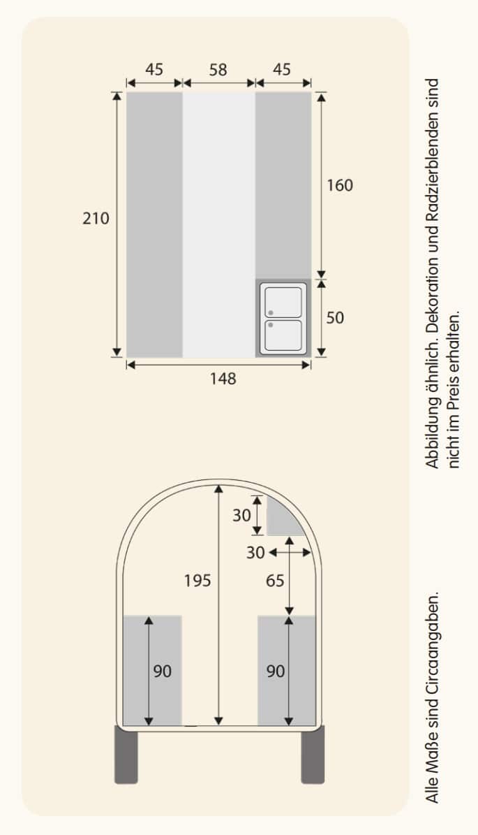 Street Buddy S mit Produktansicht und Maßskizze
