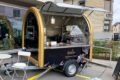 Cake sales trolley mobile patisserie in use