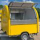 Yellow sales trailer and snack van 